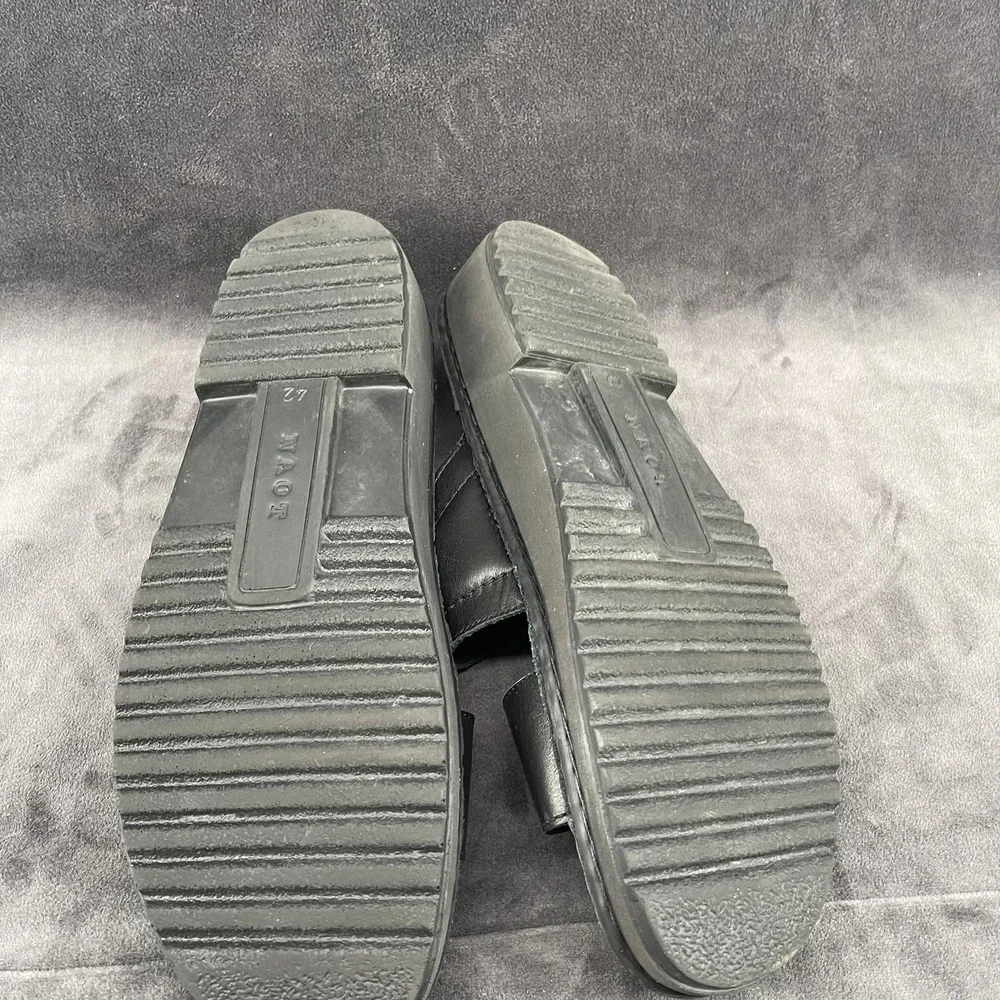 Naot Black Leather Slide Sandals Men's EU 42 US 9 Adjustable Comfort